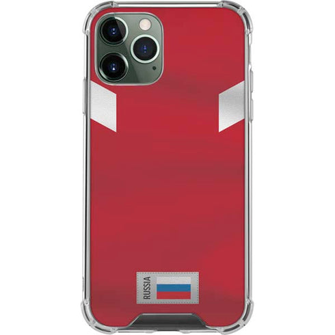 Russia Soccer Flag iPhone 12 Pro Clear Case